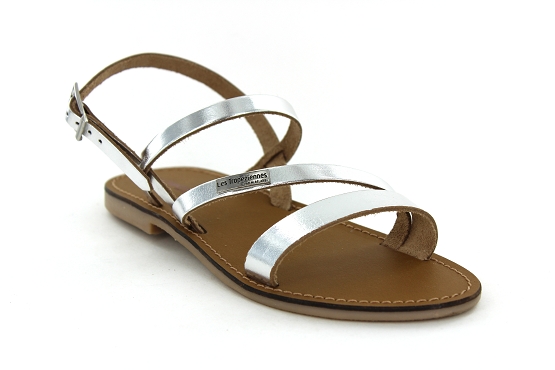 Les tropeziennes sandales nu pieds baden argent1185704_1
