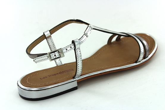 Les tropeziennes sandales nu pieds brune argent1186701_3