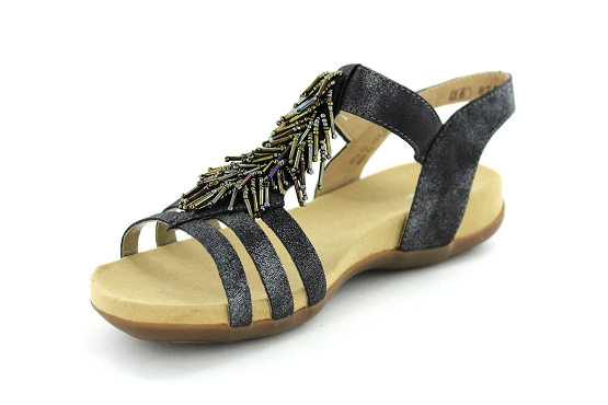 Rieker sandales nu pieds k2254.45 noir1209901_2