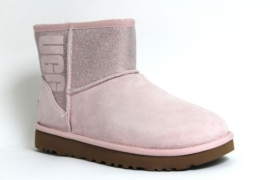 Ugg boots bottine classic mini sparkle rose1237302_1