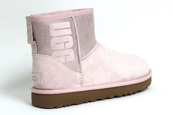 Ugg boots bottine classic mini sparkle rose1237302_3