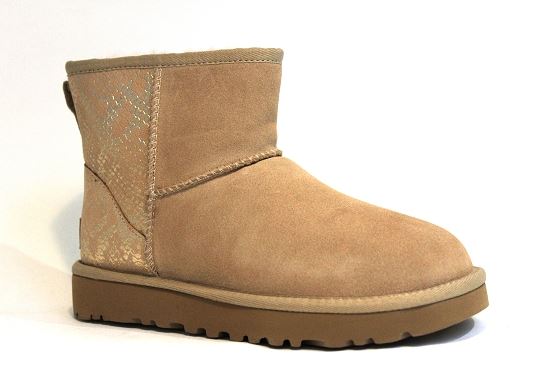 Ugg boots bottine classic mini metallic beige1253201_1