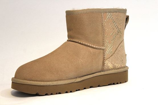 Ugg boots bottine classic mini metallic beige1253201_2