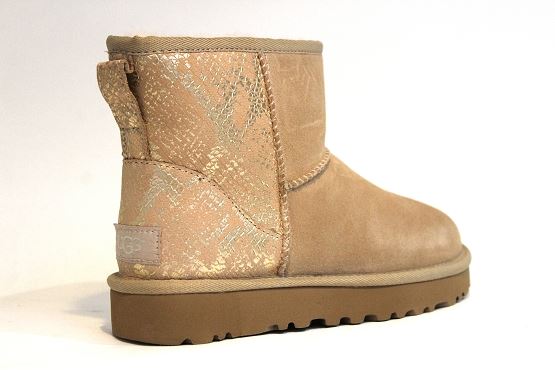 Ugg boots bottine classic mini metallic beige1253201_3