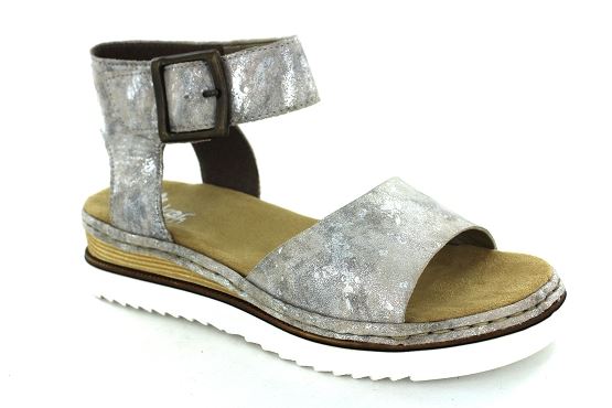 Rieker sandales nu pieds 679j4.90 argent1264501_1