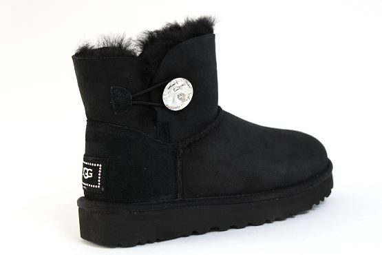 Ugg boots bottine mini button bling noir1305401_3