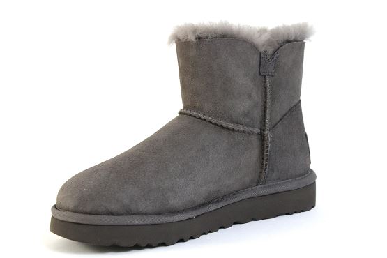 Ugg boots bottine mini button bling gris1305402_2