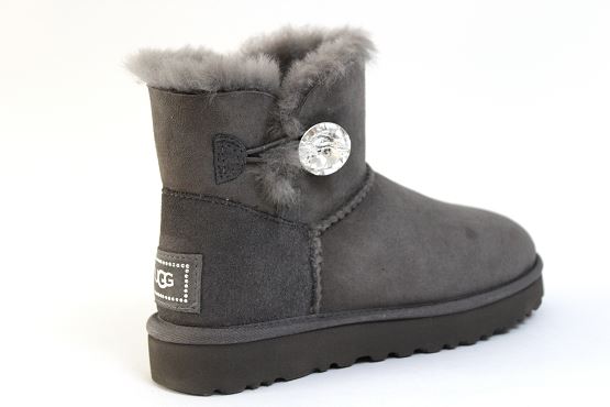 Ugg boots bottine mini button bling gris1305402_3