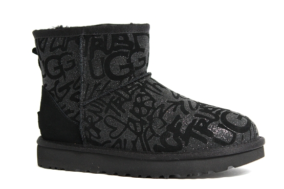 Ugg boots bottine sparkle graffiti noir1305601_1