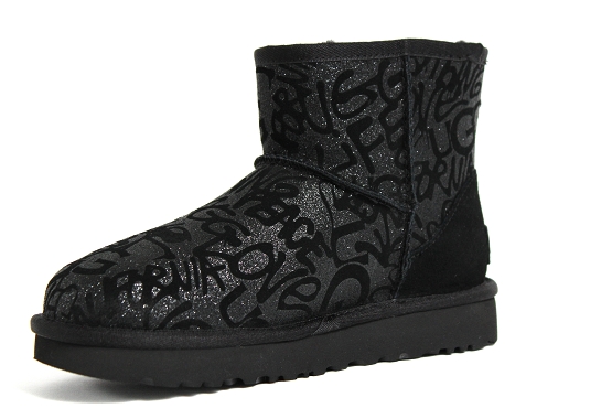Ugg boots bottine sparkle graffiti noir1305601_2