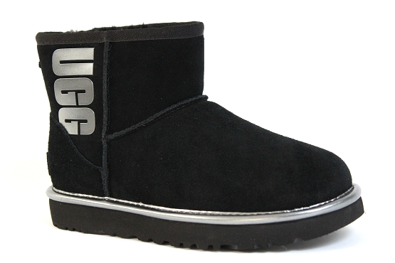 Ugg boots bottine rubber logo metal noir1305801_1