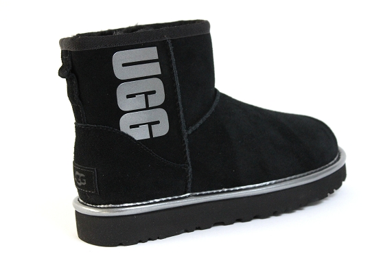 Ugg boots bottine rubber logo metal noir1305801_3