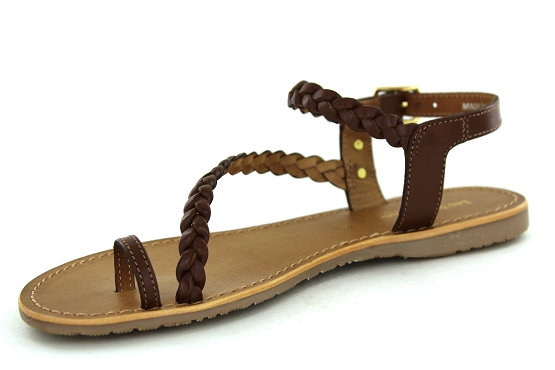 Les tropeziennes sandales nu pieds hidea camel1354402_2