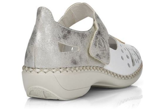 Rieker ballerines 41368.80 cuir blanc1367501_4