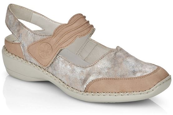 Rieker ballerines 41379.62 cuir beige1367701_1