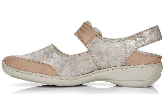 Rieker ballerines 41379.62 cuir beige1367701_2