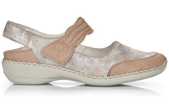 Rieker ballerines 41379.62 cuir beige1367701_3