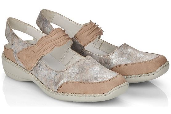 Rieker ballerines 41379.62 cuir beige1367701_5