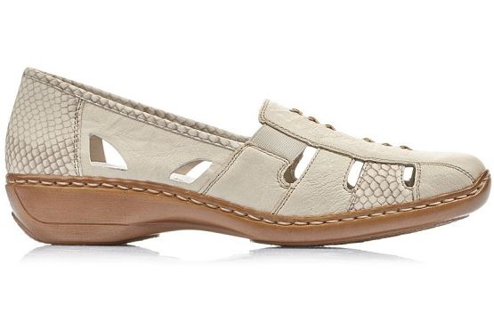 Rieker ballerines 41385.62 cuir beige1368001_3