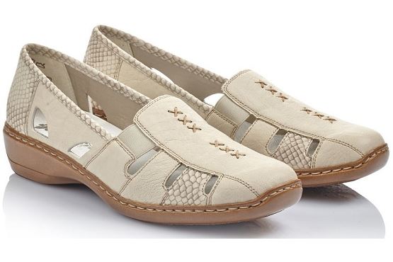 Rieker ballerines 41385.62 cuir beige1368001_5