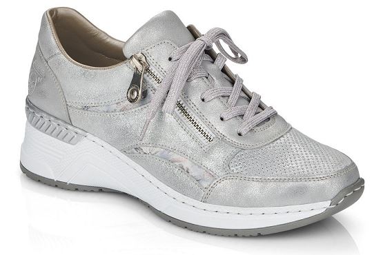 Rieker baskets sneakers n4306.40 cuir metallic1368501_1