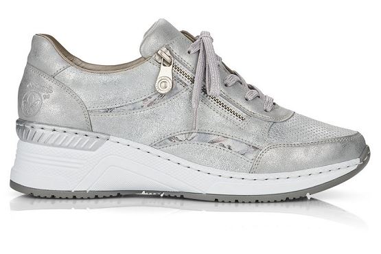 Rieker baskets sneakers n4306.40 cuir metallic1368501_3