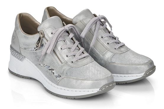 Rieker baskets sneakers n4306.40 cuir metallic1368501_5