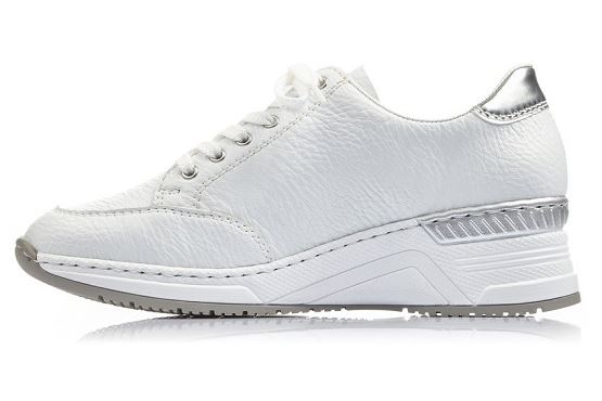 Rieker baskets sneakers n4322.80 cuir blanc1368901_2