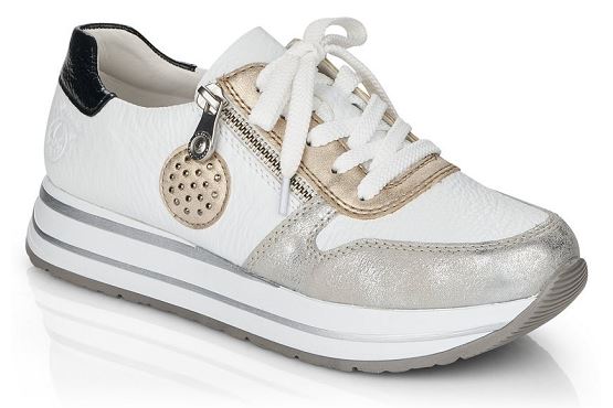 Rieker baskets sneakers n3512.40 cuir blanc1369001_1