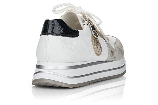 Rieker baskets sneakers n3512.40 cuir blanc1369001_4