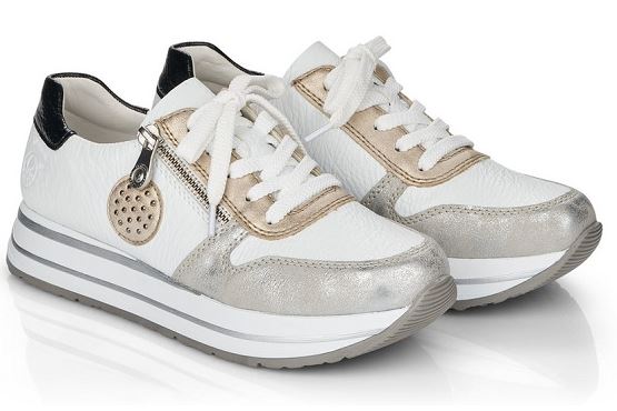 Rieker baskets sneakers n3512.40 cuir blanc1369001_5