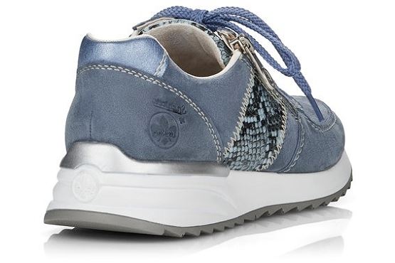 Rieker baskets sneakers n8024.10 cuir bleu1369501_4