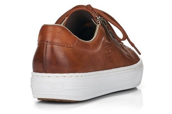 Rieker baskets sneakers l59l1.25 cuir marron1369801_4