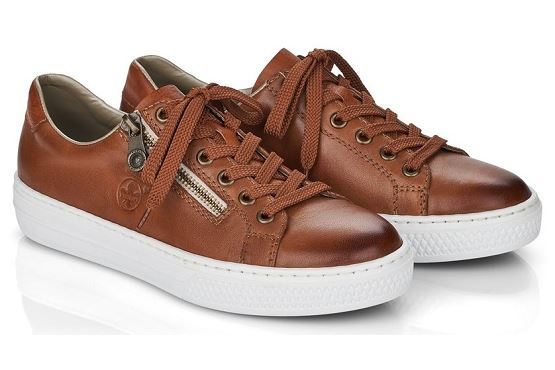 Rieker baskets sneakers l59l1.25 cuir marron1369801_5