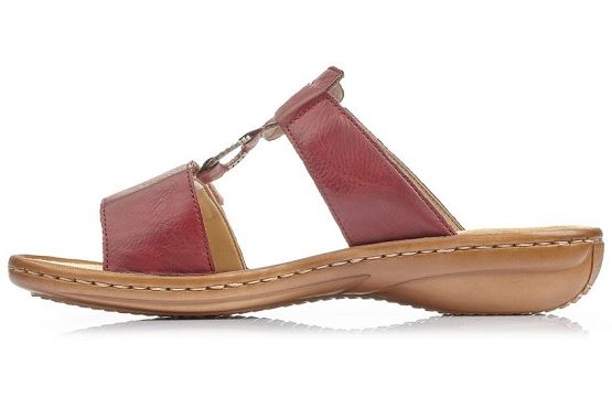 Rieker mule 60829.35 cuir rouge1372001_2