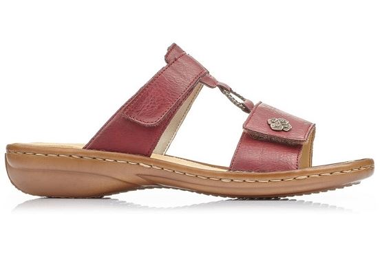 Rieker mule 60829.35 cuir rouge1372001_3