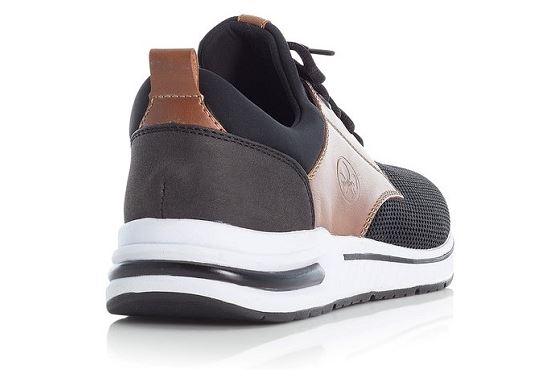 Rieker baskets sneakers b4761.00 cuir noir1372201_4