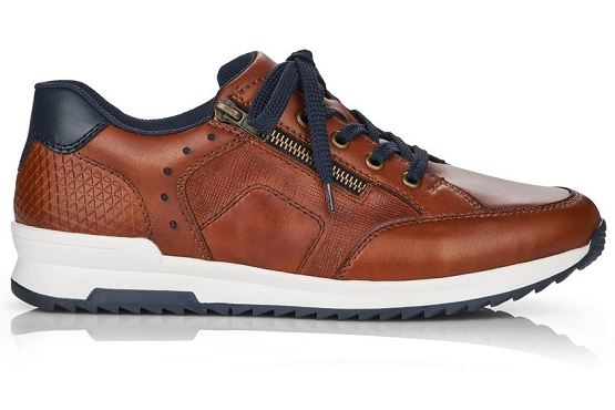 Rieker baskets sneakers 16128.24 cuir marron1372301_3