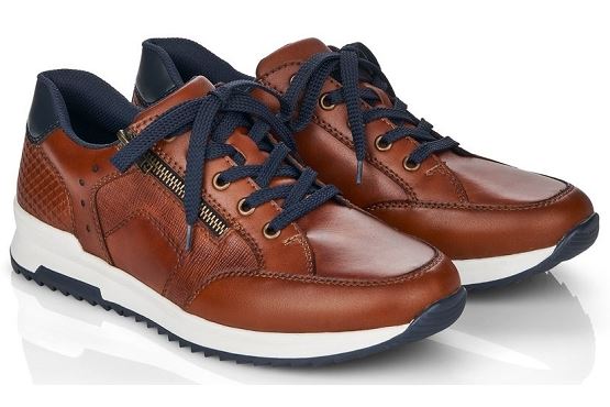 Rieker baskets sneakers 16128.24 cuir marron1372301_5