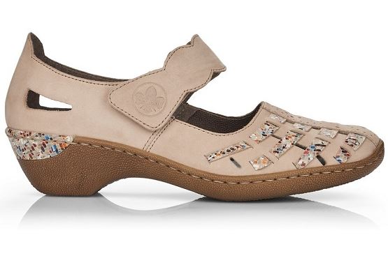 Rieker ballerines 48369.60 cuir beige1373101_3