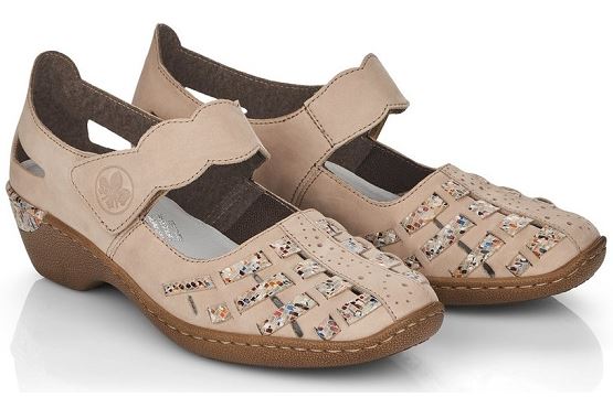 Rieker ballerines 48369.60 cuir beige1373101_5