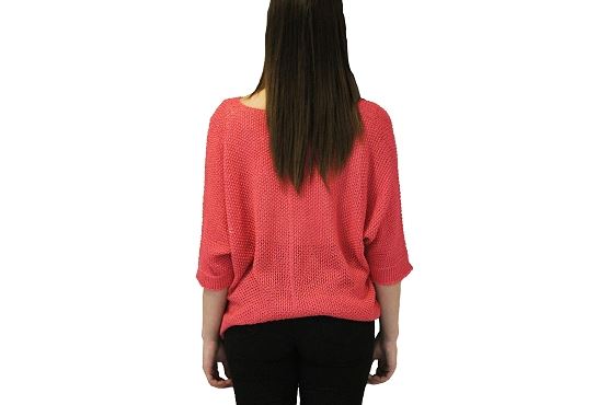 Vetements pull coco perfore rose1384101_4