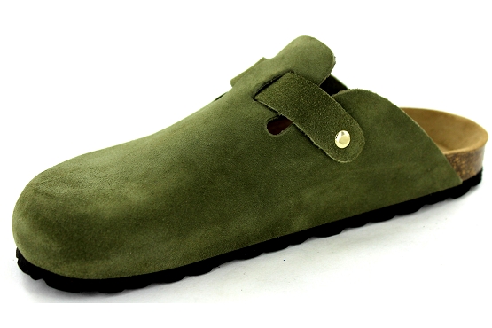 La maison de lespadrille sandales nu pieds 3521.6 cuir kaki1456301_2