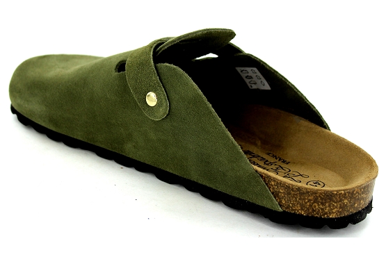La maison de lespadrille sandales nu pieds 3521.6 cuir kaki1456301_3