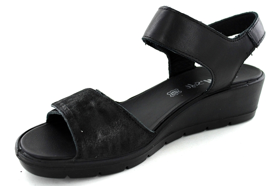 Enval soft sandales nu pieds 7278000 d.celeste cuir noir5490701_2