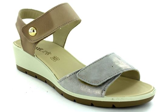 Enval soft sandales nu pieds 7278022 d.celeste cuir taupe5490801_1