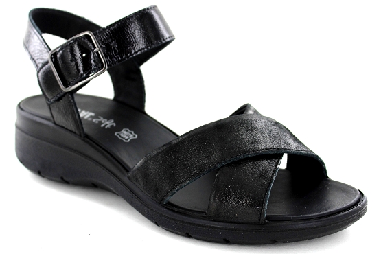 Enval soft sandales nu pieds 7282100 d.charlotte cuir noir5491201_1