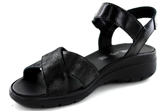 Enval soft sandales nu pieds 7282100 d.charlotte cuir noir5491201_2