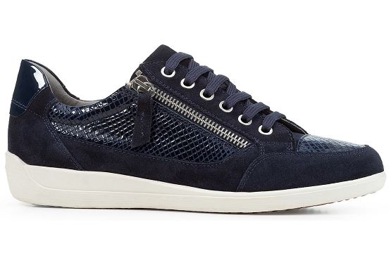 Geox baskets sneakers d6468a 02241 cuir marine5497501_4