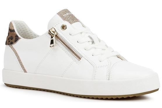 Geox baskets sneakers d156hc 08507 cuir blanc5498001_1